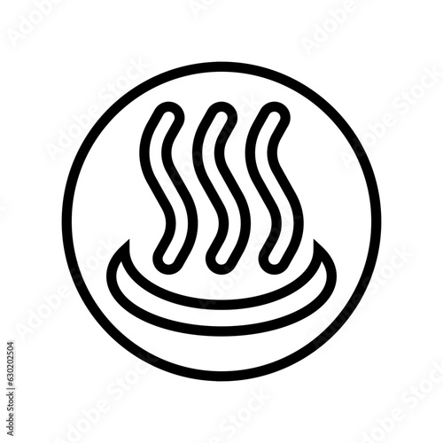 heat symbol line icon vector. heat symbol sign. isolated contour symbol black illustration