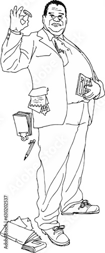 the rich businessman is very big