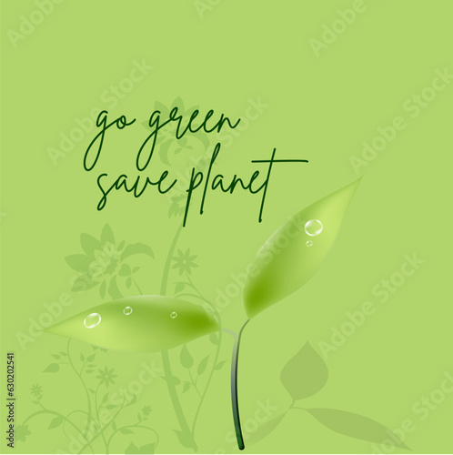 go green save planet banner