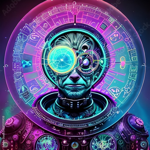 Hallucinations DMT Art: Unveiling Psychedelic Visions and Mind-Bending Visuals | DMT-Inspired Artwork, Psychedelic Illustrations, Trippy Art, Mind-Altering Visuals, Psychedelic Experience photo