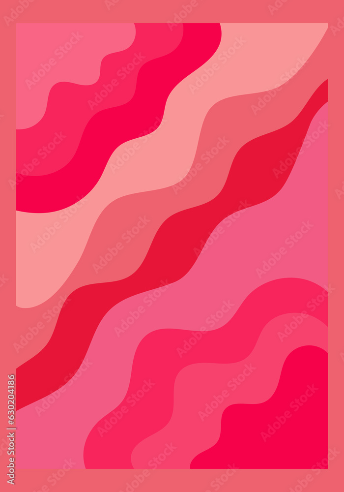 flat design pink color combination abstract illustration. flat design abstract illustration