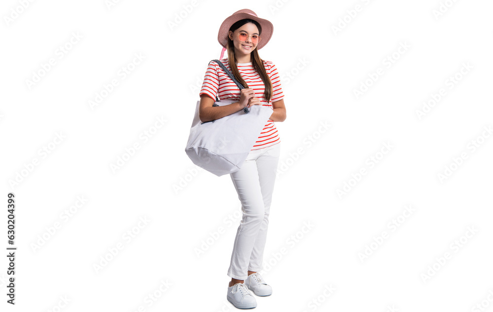 full length of teen girl in beach style isolated on white. teen girl in beach style at studio. full length of teen girl in beach style isolated on white. teen girl in beach style at studio.