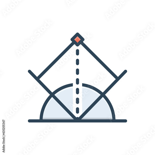 Color illustration icon for baseline