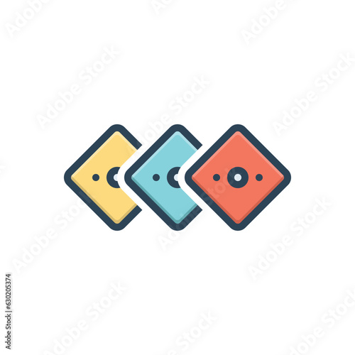 Color illustration icon for collection