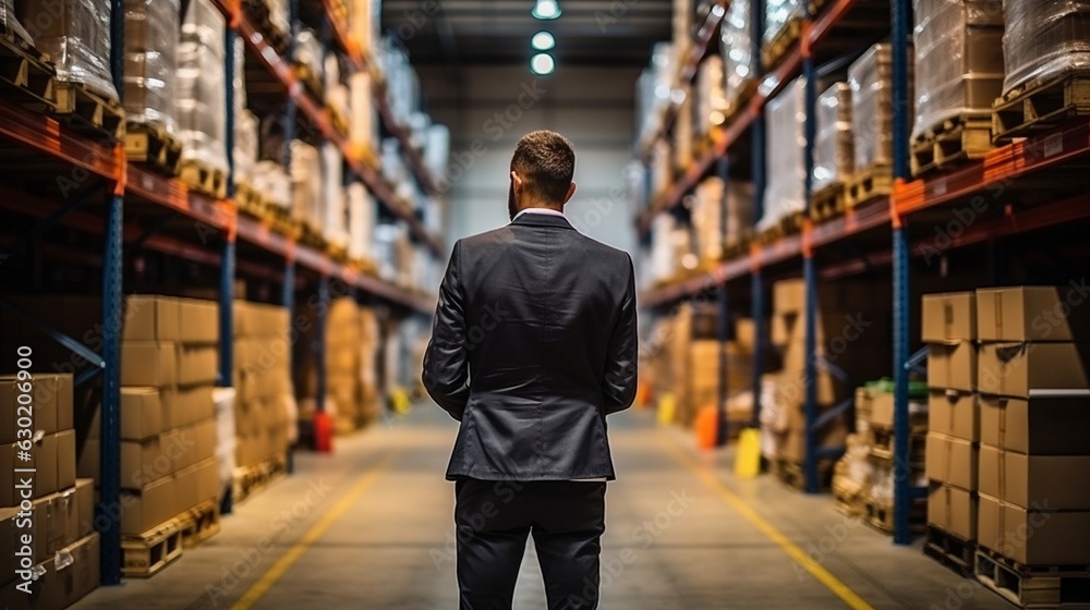 A female employee or supervisor checks the stock inventory on a digital tablet as part of a smart warehouse management system. A female employee or supervisor checks the stock inventory on a digital tablet as part of a smart warehouse management system.