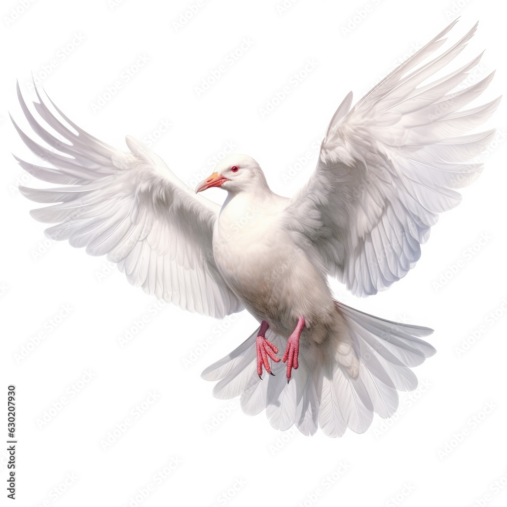 Obraz premium Glaucous-winged gull bird isolated on white. Generative AI