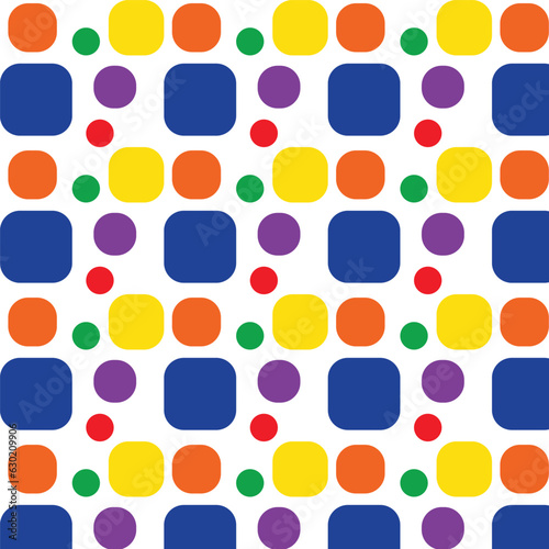 Polkadot Colorfull Pattern Seamless Background Design