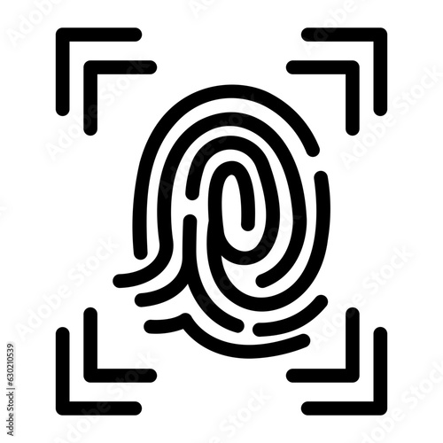 fingerprint Line Icon