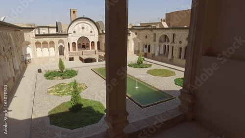 Courtyard of Tabatabei historical house Kashan Iran photo