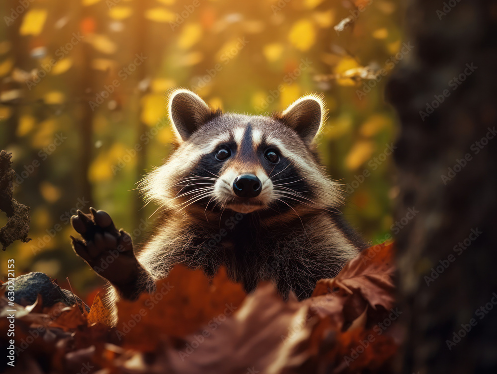 Raccoon in its Natural Habitat, Wildlife Photography, Generative AI ...