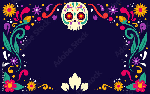 Happy Dia De Muertos Background