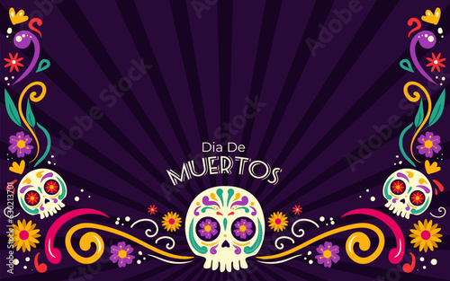 Happy Dia De Muertos Background
