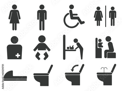 トイレのアイコンセット