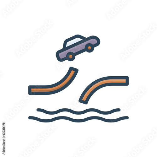 Color illustration icon for overcome