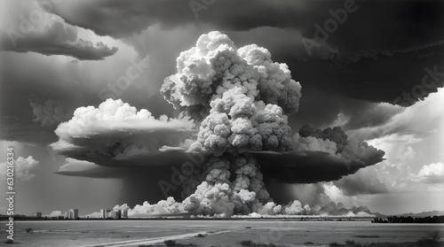 核兵器、キノコ雲｜Nuclear weapons, mushroom cloud. Generative AI