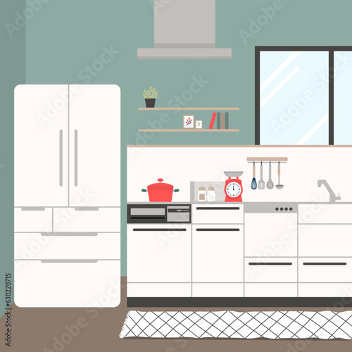 キッチンのイラスト_線なし