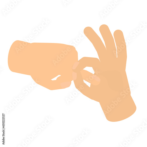 Sex. Hand gesture, vector illustration