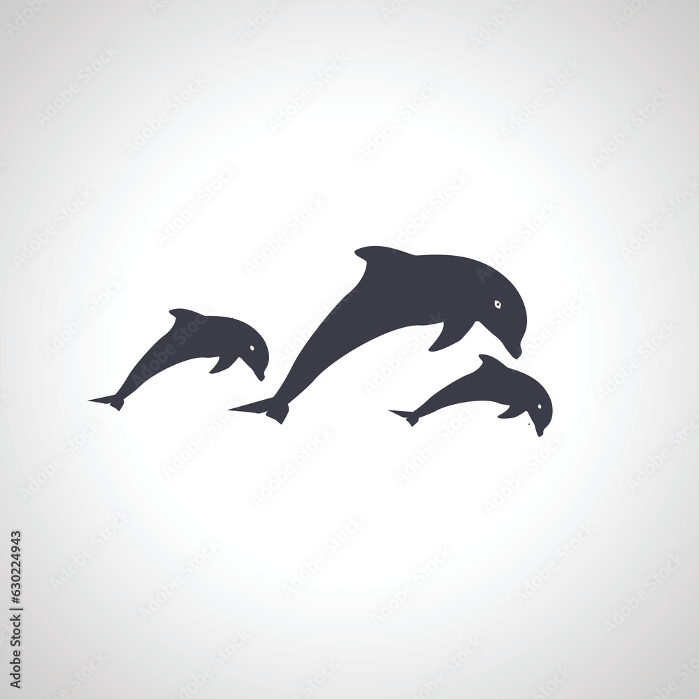 dolphin icon. group of dolphins isolated icon, pod of dolphins dolphin icon. group of dolphins isolated icon, pod of dolphins