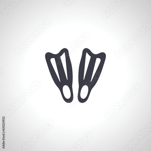diving flippers icon. scuba and sea flippers icon