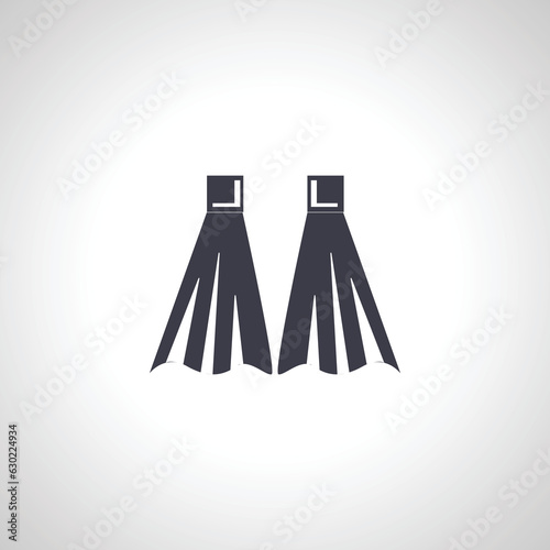 diving flippers icon. scuba and sea flippers icon