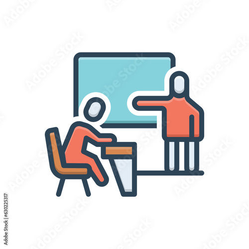 Color illustration icon for tuition