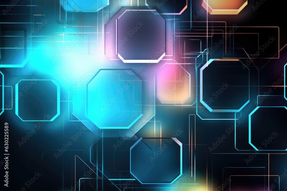 Geometric technology background design. Generative AI Geometric technology background design. Generative AI