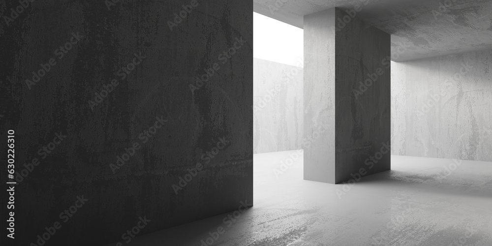 Abstract interior design concrete room. Architectural background Abstract interior design concrete room. Architectural background