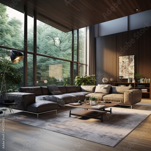 living room interior Generative AI © 광택 박