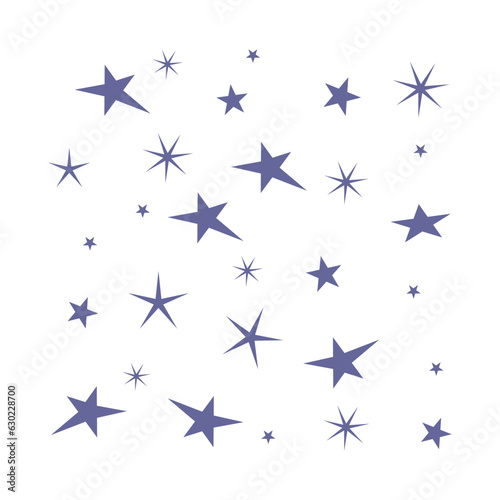 Free vector flat sparkling star collection