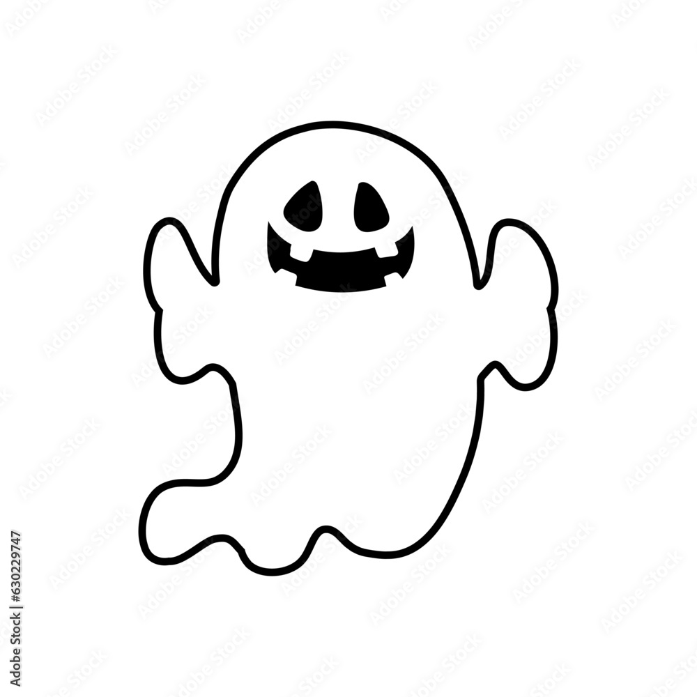 Ghost icon vector. Phantom illustration sign. Specter symbol. Halloween logo. Spirit mark.