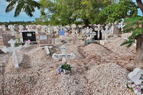 Fadiouth island, Senegal - 26 Dec 2021: The old cemetry on Fadiouth island, Senegal photo