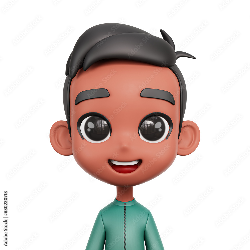 3D Render Avatar Man With Green Isolate Transparent Background, 3D Rendering illustration 3D Render Avatar Man With Green Isolate Transparent Background, 3D Rendering illustration