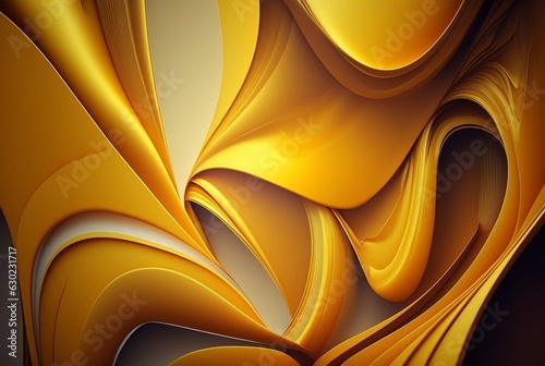 yellow abstract beautiful background. generative ai