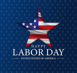 Happy Labor Day USA Flag
