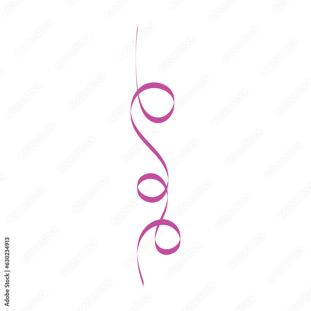 Obraz premium Violet Curly Ribbon