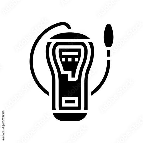 leak detector gas service glyph icon vector. leak detector gas service sign. isolated symbol illustration