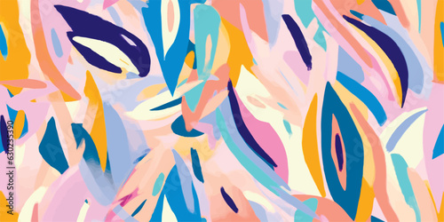 Abstract summer artistic illustration pattern. Creative collage contemporary seamless pattern. Fashionable template for design