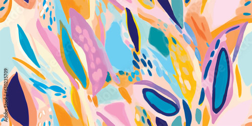 Abstract summer artistic illustration pattern. Creative collage contemporary seamless pattern. Fashionable template for design