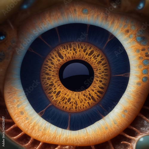 closer look of iris of human eye
