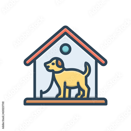 Color illustration icon for domestic