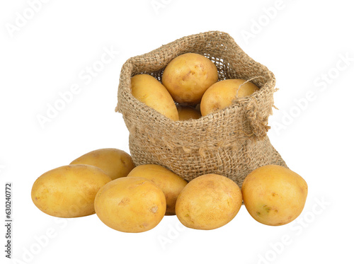  potato in the sack isolated on transparent png
