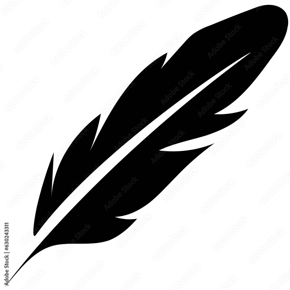 Fototapeta premium Feather Wings Vector Solid Icons