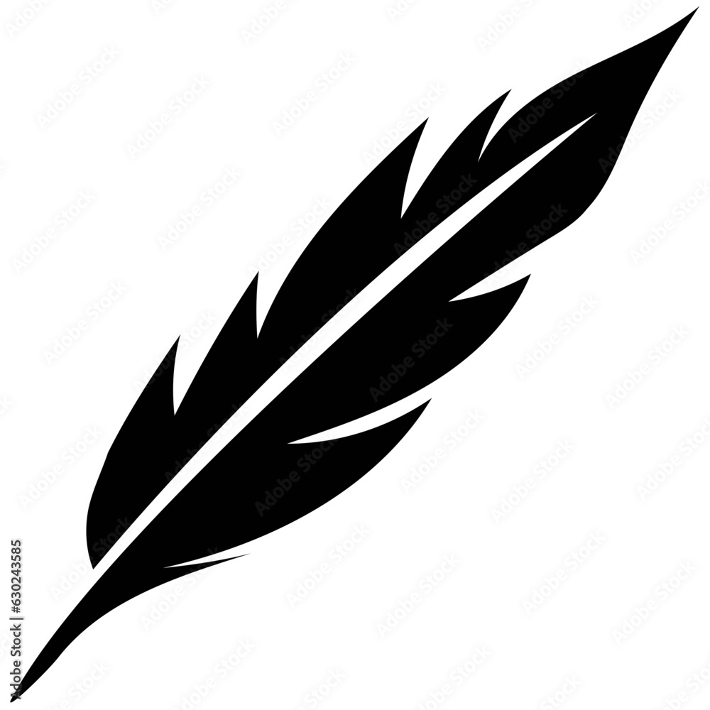 Obraz premium Feathers Vector Solid Icons