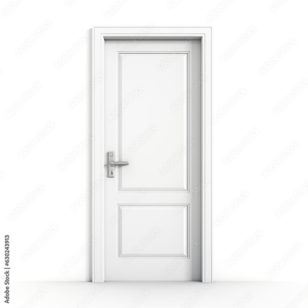 white door isolated on white background AI Generative white door isolated on white background AI Generative