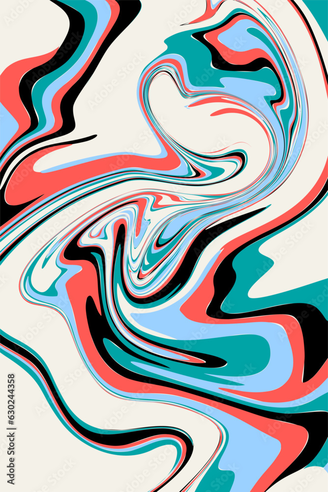 Abstract Background Liquid for Fabric Printing Motif