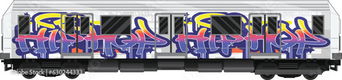 Graffiti Subway Train transportation vector