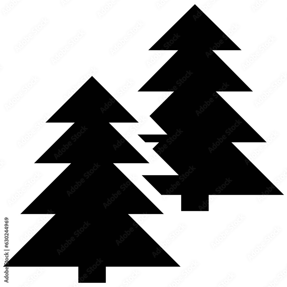 Obraz premium Forest Vector Solid Icons