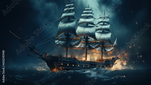 Pirate Ship created with generative AI technology