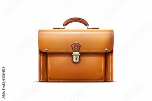 Business Briefcase in Cartoon Style on White Background. AI generated