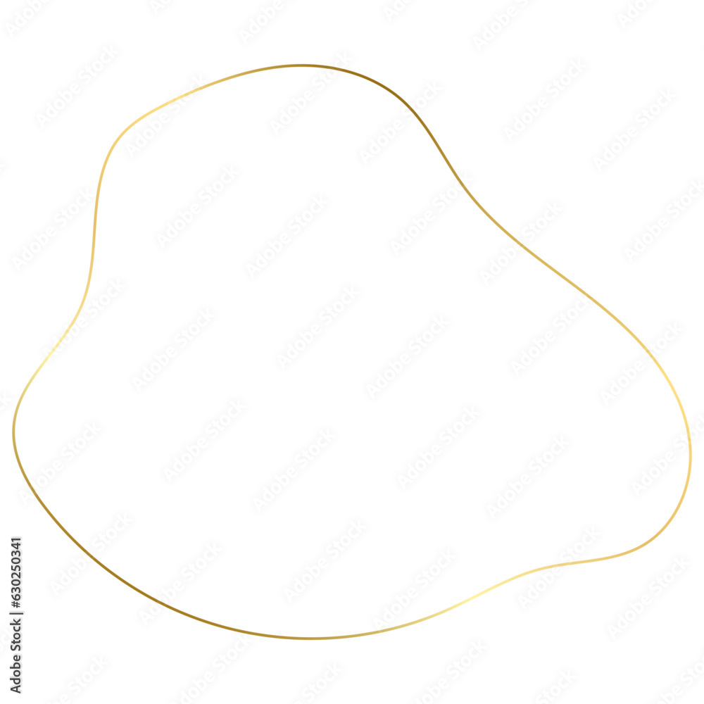 Gold Abstract Organic Outline Border Gold Abstract Organic Outline Border